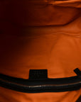 Nubuck Medium New Jackie Shoulder Bag Black Orange