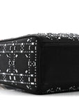 Satin Crystal Cannage Mini Lady D1OR Black