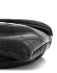 Lambskin Half Moon Wallet On Chain WOC Black