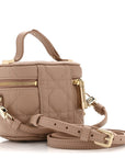 Lambskin Cannage Micro Lady D1OR Vanity Case Rose Des Vents