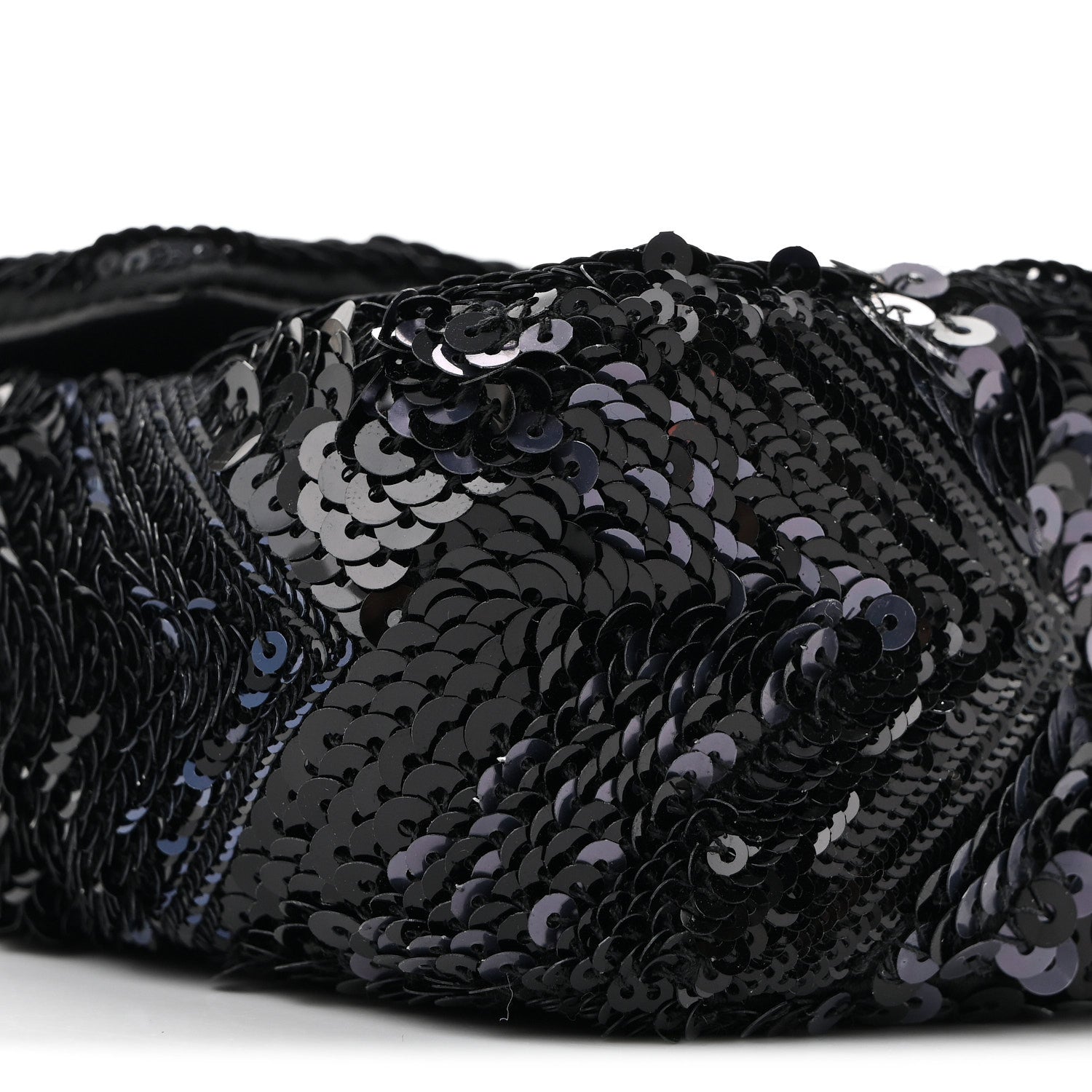 Sequins Chevron Mini Rectangular Flap Black Blue