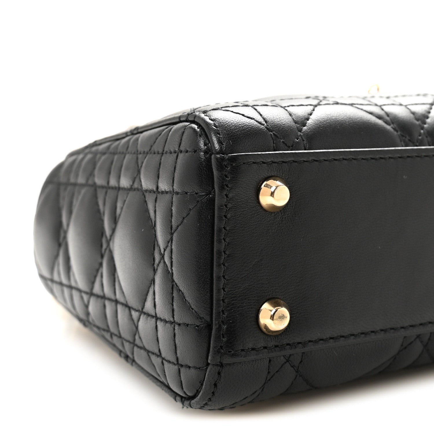 Lambskin Cannage Mini Lady D1OR Black