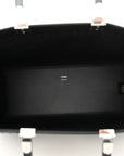Vitello King Plexiglass Medium FNDI Sunshine Shopper Tote Black White