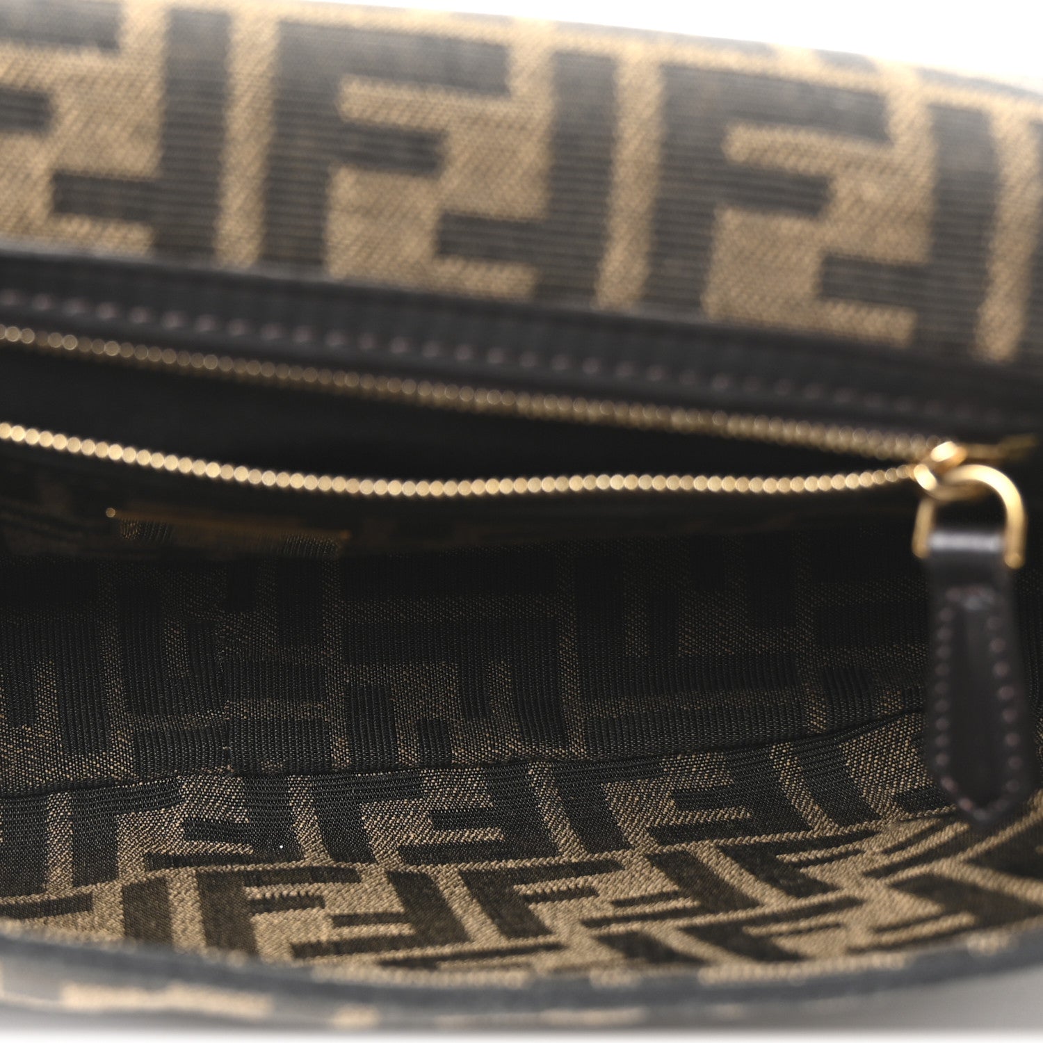 Fabric Jacquard FF 1974 Medium Baguette Tobacco Moro Black