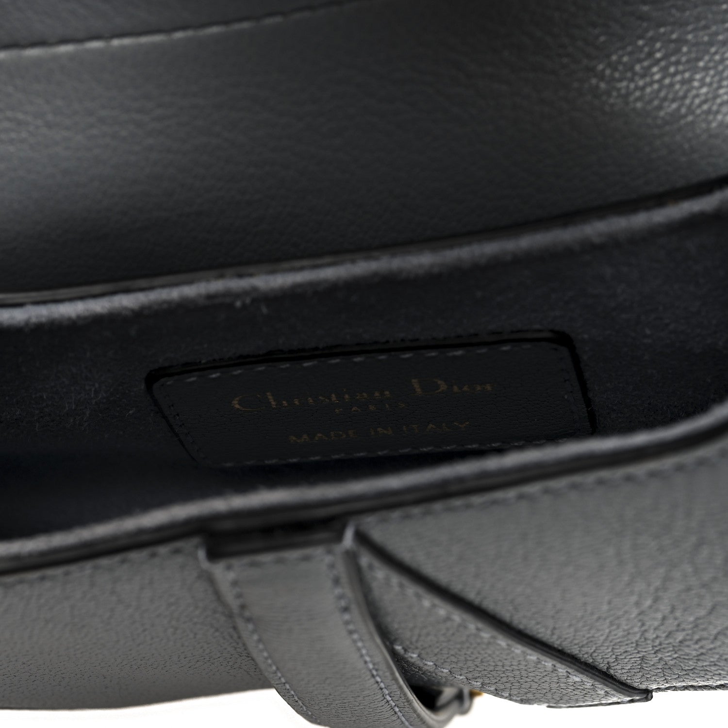 Grained Calfskin Mini Saddle Bag Sky Blue