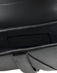 Grained Calfskin Mini Saddle Bag Sky Blue