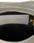 Chevre Gold Metallic Edge Hardware Mini City Gris Taupe