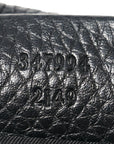 Pebbled Calfskin Small Soho Disco Bag Black