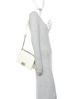 Caviar Quilted Medium Boy Flap White