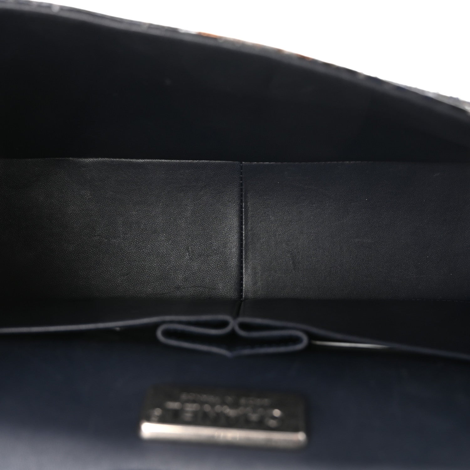 Metallic Snakeskin Jumbo Double Flap Blue