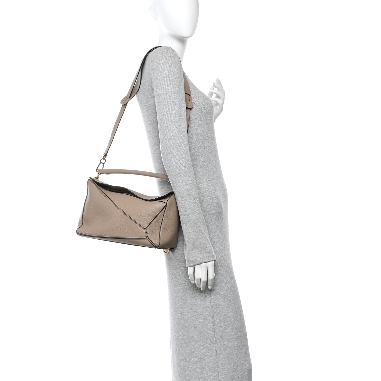 Calfskin Medium Puzzle Bag Sand