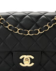 Lambskin Quilted Mini Rectangular Flap Black