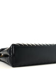 Calfskin Y Quilted Monogram Medium Loulou Chain Satchel Black