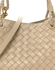 Nappa Intrecciato Medium Parachute Shoulder Bag Tufo