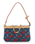 LV X TM Monogram Denim Cerises Pochette Accessories Blue