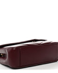 Lambskin Chevron Quilted Medium LouLou Rouge Cabernet