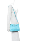 Tessuto Nylon Saffiano Crossbody Bag Turchese