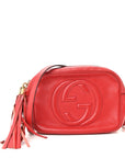 Pebbled Calfskin Small Soho Disco Bag Tabasco Red