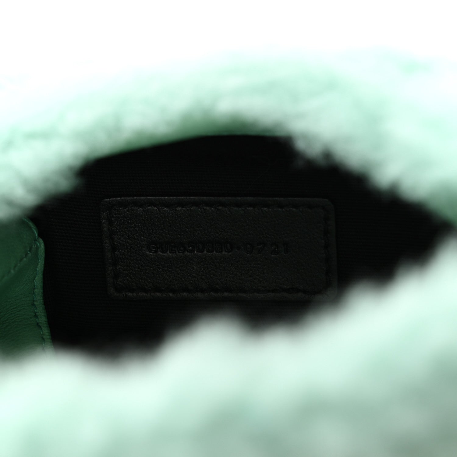 Shearling Quilted Monogram Loulou Puffer Pouch Clutch Iced Mint