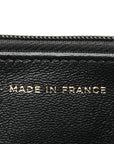 Lambskin Quilted Top Handle Trendy CC Wallet On Chain WOC Black