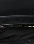 Grained Calfskin Saddle Bag Black