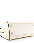 Cuoio Romano Snakeskin Selleria Mini Peekaboo Iconic Satchel White Stone