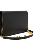 Smooth Calfskin Classic Monogram Kate Tassel Chain Wallet Black
