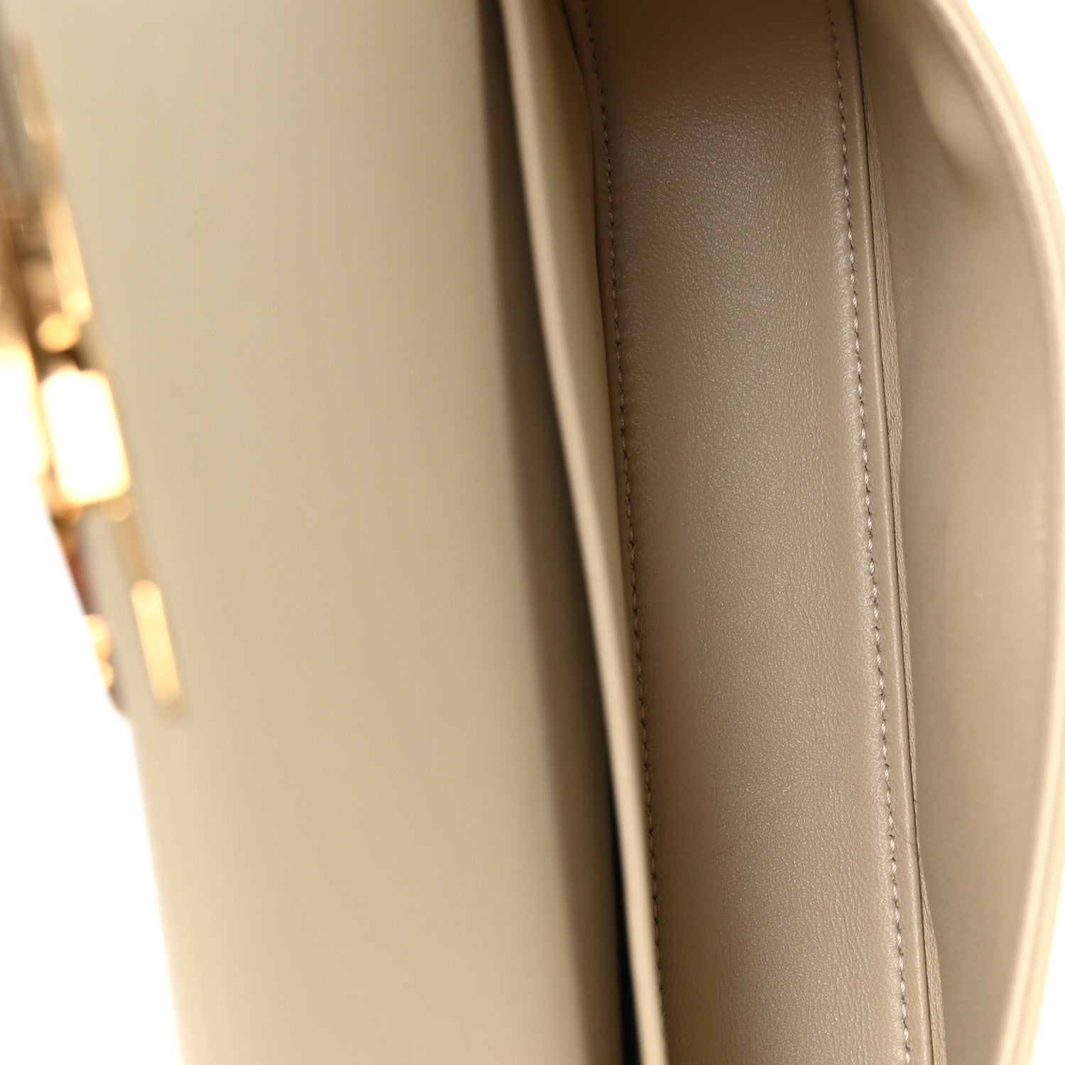 Natural Calfskin Triomphe Shoulder Bag Pampa