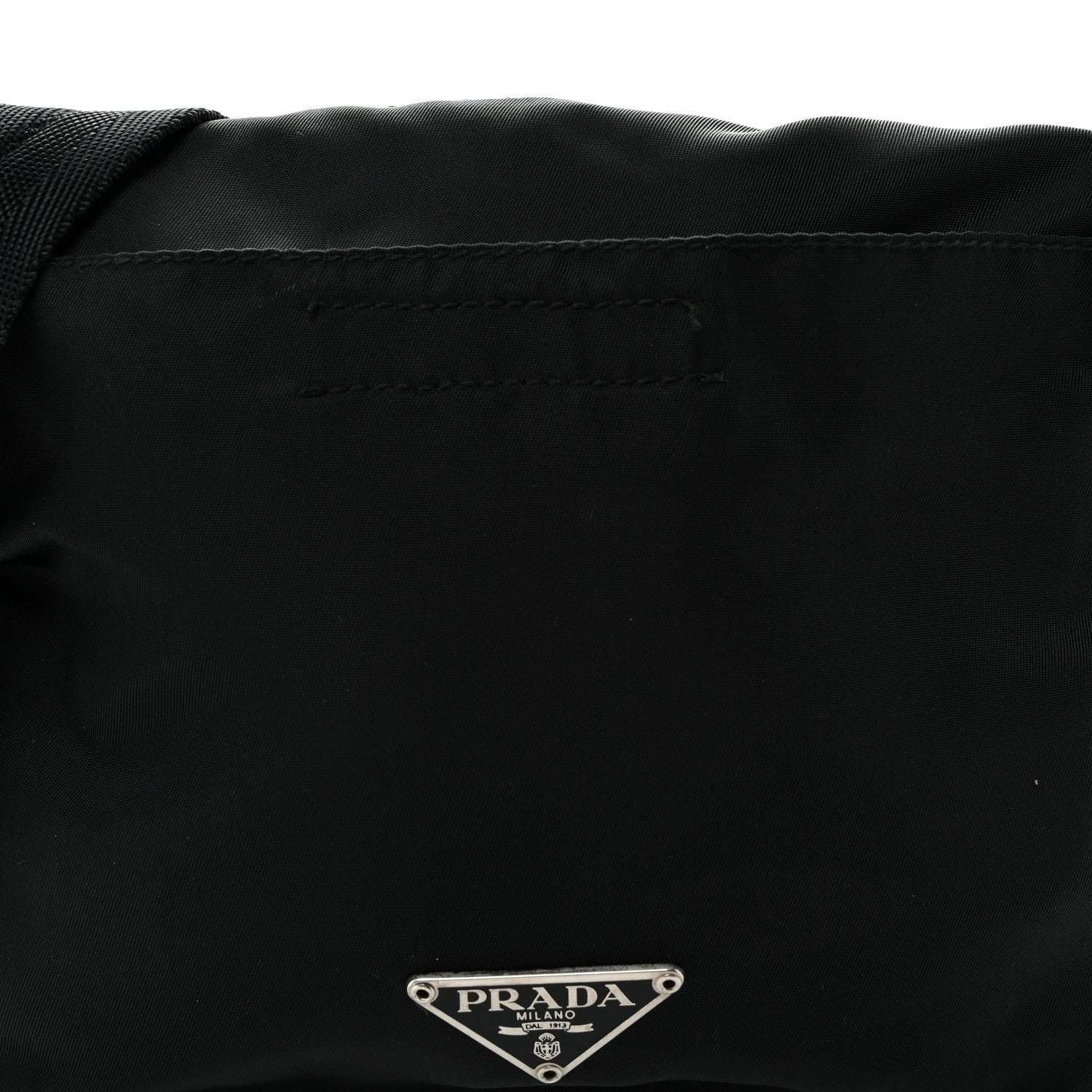 Nylon Mini Flat Messenger Bag Black