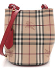 Haymarket Check Colours Small Lorne Bucket Crossbody Poppy Red