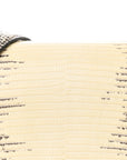 Lizard Medium Classic Box Flap Bag Natural