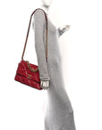 Lambskin Quilted Large CHNL 19 Flap Red