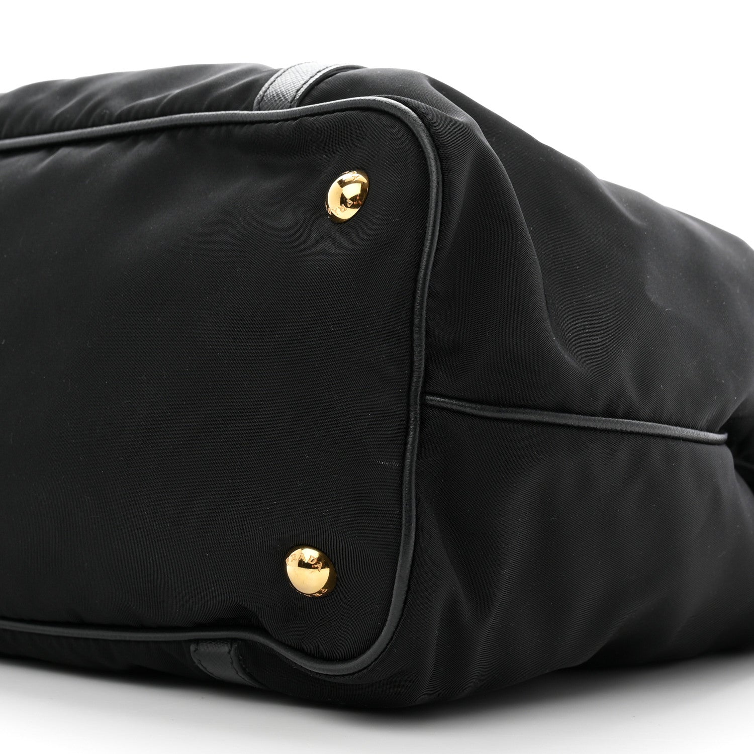 Saffiano Tessuto Nylon Shopping Tote Black