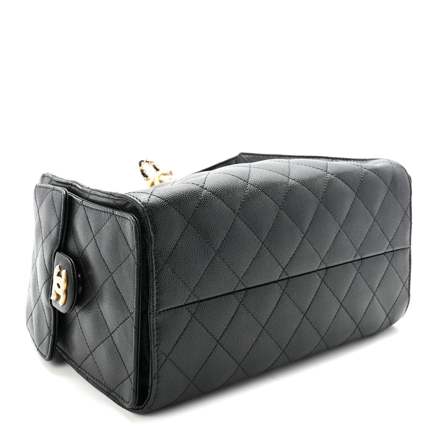 Caviar Quilted Small CHNL 25 Handbag Black