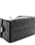 Caviar Quilted Small CHNL 25 Handbag Black