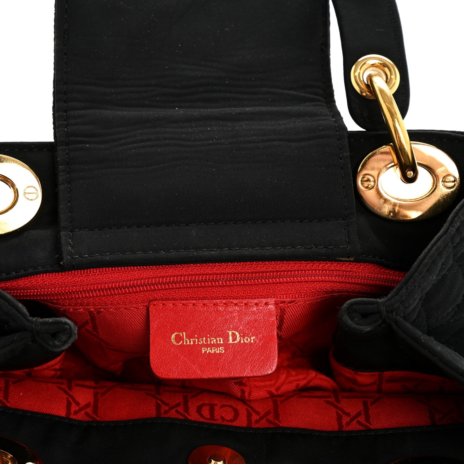 Nylon Cannage Medium Lady D1OR Black
