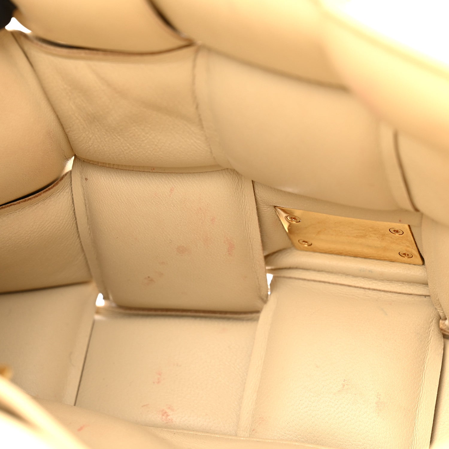 Lambskin Maxi Intreccio Padded Chain Cassette Crossbody Bag Porridge