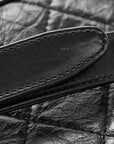 Aged Calfskin Quilted Small Gabrielle Hobo Black