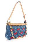 LV X TM Monogram Denim Cerises Pochette Accessories Blue