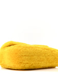 Fluffy Shearling Triomphe Claude Chain Shoulder Bag Yellow