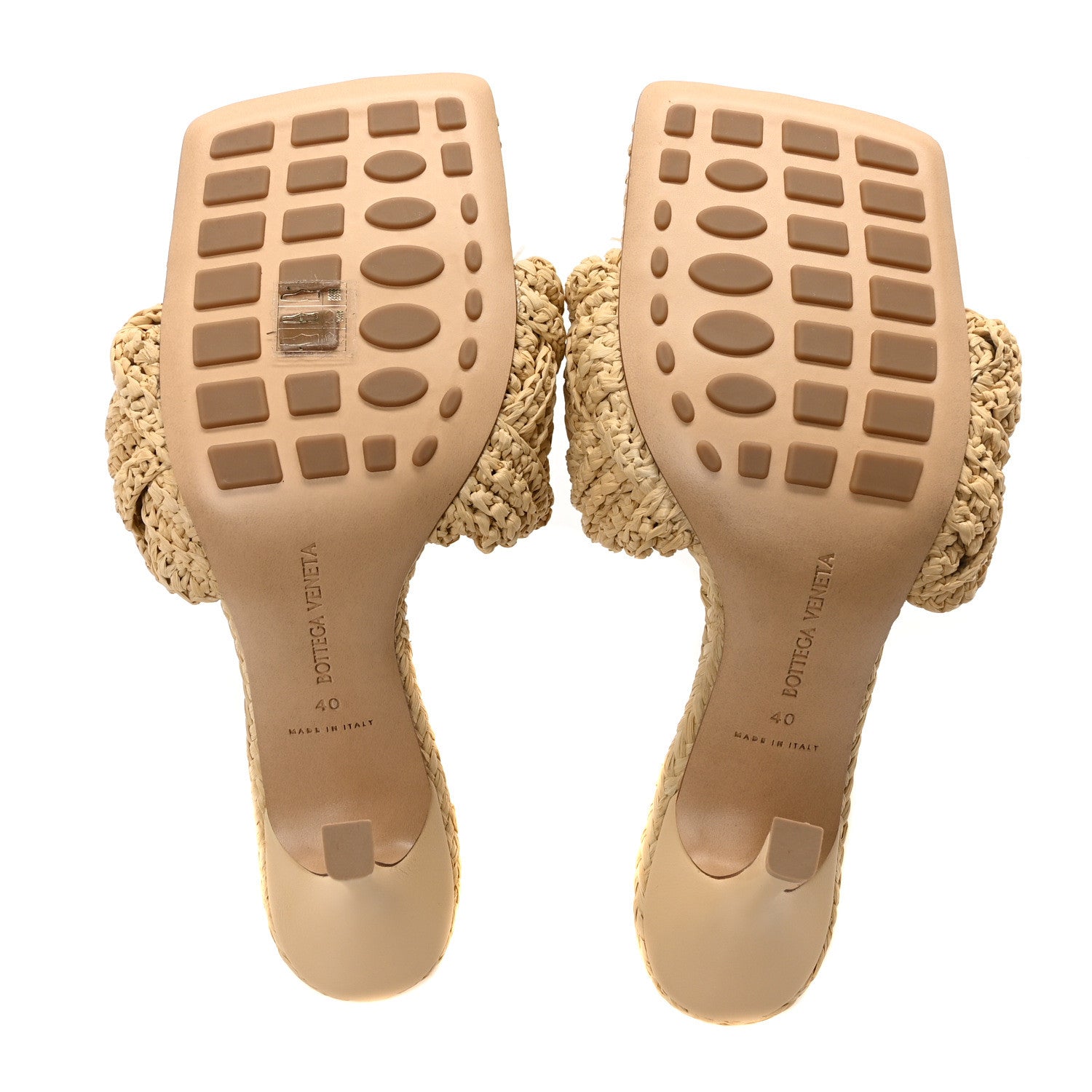 Raffia Intrecciato Lido Mule 90 Sandals 40 Cane Sugar