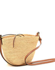 Calfskin Raffia Paulas Ibiza Pochette Bag Natural Tan