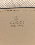 GG Supreme Monogram Textured Dollar Calfskin Web Mini Ophidia GG Handbag Beige Mystic White Oatmeal
