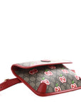 GG Supreme Monogram Apple Interlocking G Belt Bag Beige Multicolor Lobster Red