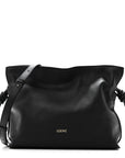 Nappa Calfskin Medium Flamenco Knot Clutch Black