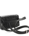 Grained Calfskin Quilted 2.55 Reissue Flap Belt Bag Clutch Black
