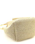 Metallic Woven Bon Bon Bag Champagne