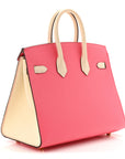 Epsom Horseshoe Birkin Sellier 25 Rose Azalee Nata