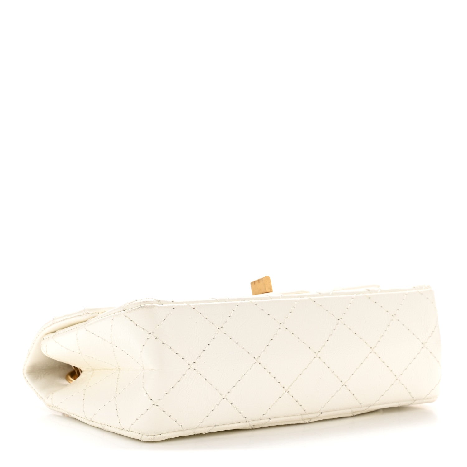 Aged Calfskin Quilted 2.55 Reissue Mini Flap White