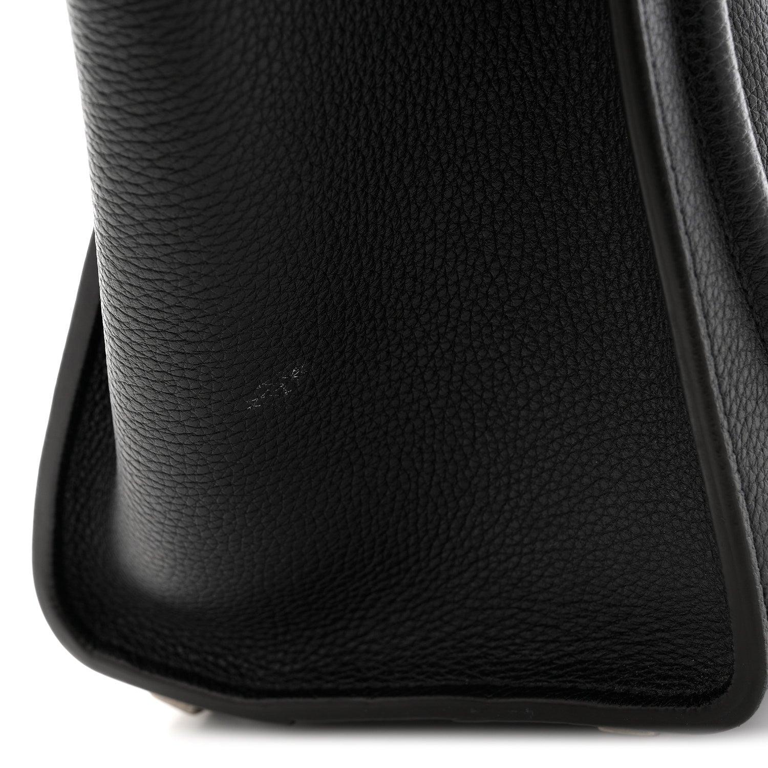 Drummed Calfskin Micro Luggage Black